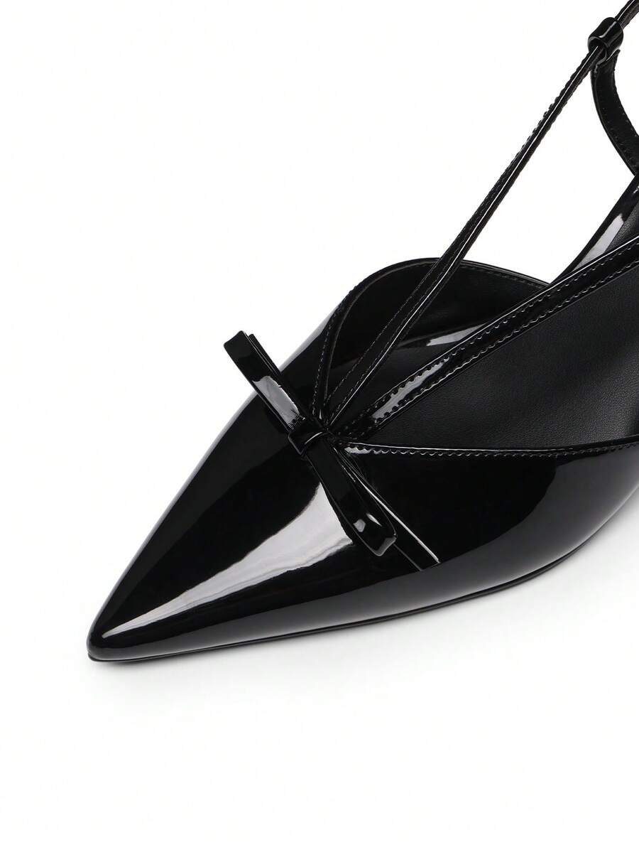 Women's Pointed Toe Slingback Kitten Heel Pumps, 2.36 Inch Buckle Strap Dress Shoes for Work and Wedding Guest