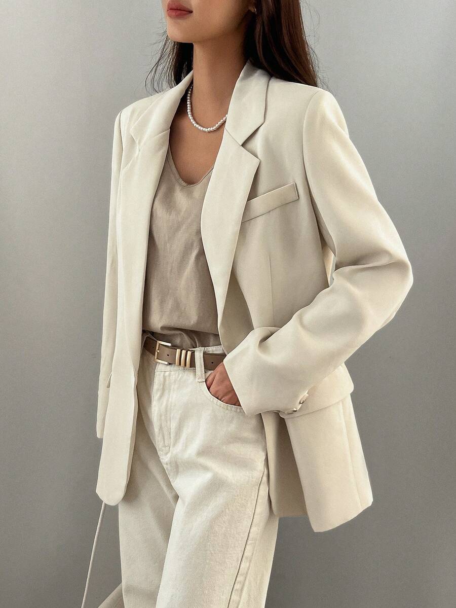Pimlico Oversized Single Button Notch Lapel Blazer