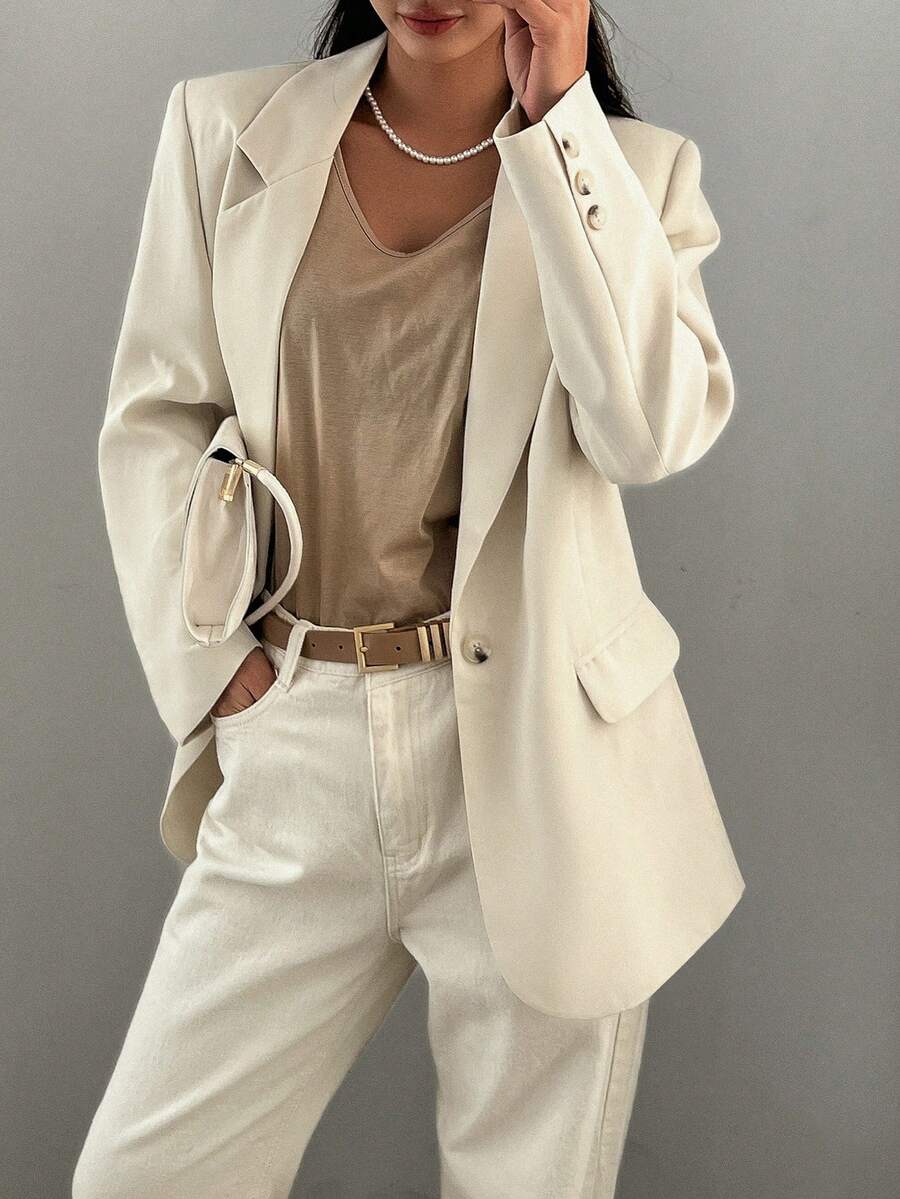 Pimlico Oversized Single Button Notch Lapel Blazer