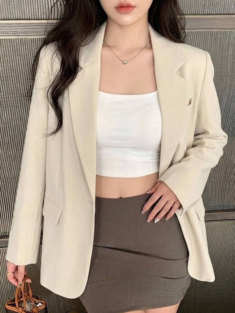 Pimlico Oversized Single Button Notch Lapel Blazer