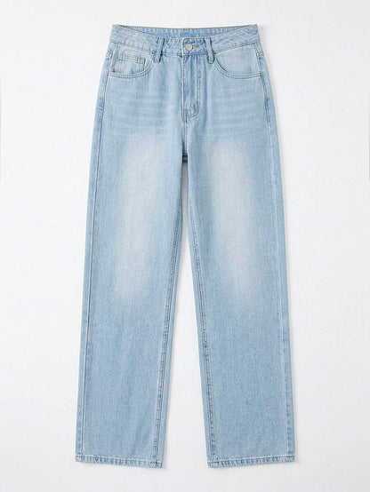Chelsea Mid Rise Loose Straight Leg Boyfriend Jeans