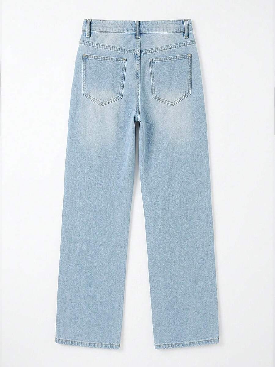 Chelsea Mid Rise Loose Straight Leg Boyfriend Jeans