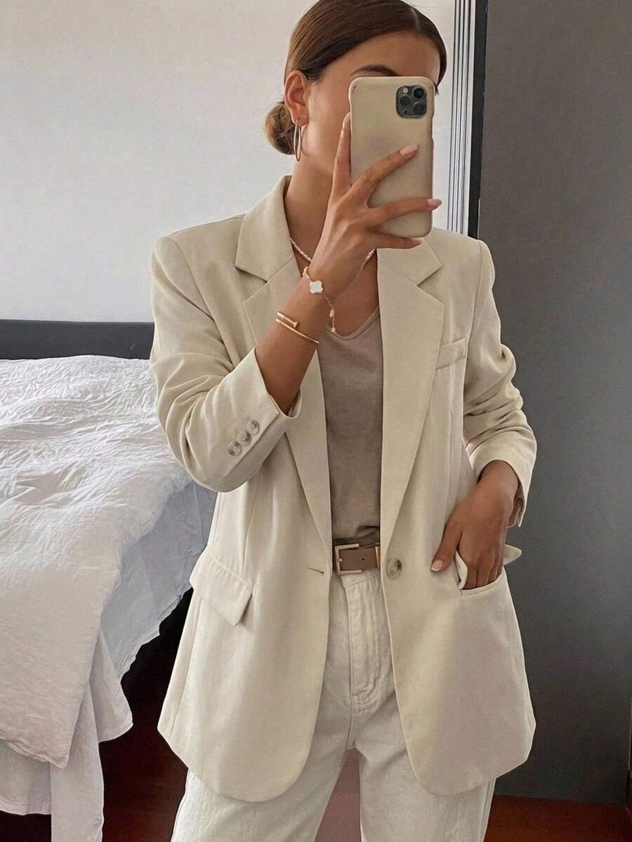 Pimlico Oversized Single Button Notch Lapel Blazer