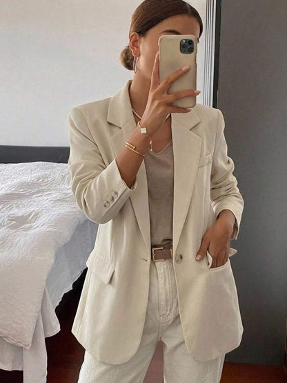 Pimlico Oversized Single Button Notch Lapel Blazer