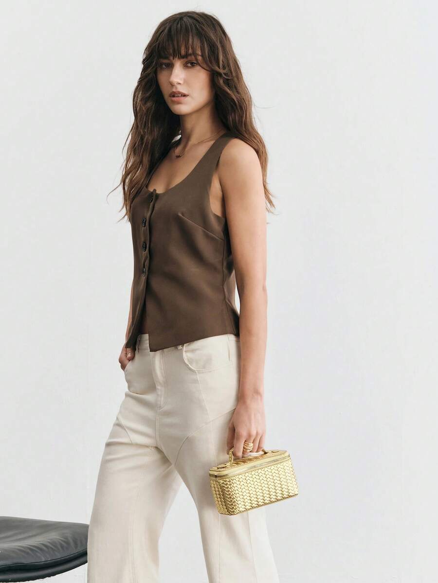 Menton Structured Vanity Top Handle Box Bag