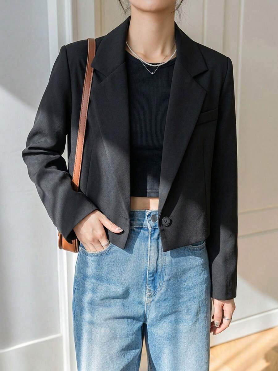 Pimlico Oversized Single Button Notch Lapel Blazer