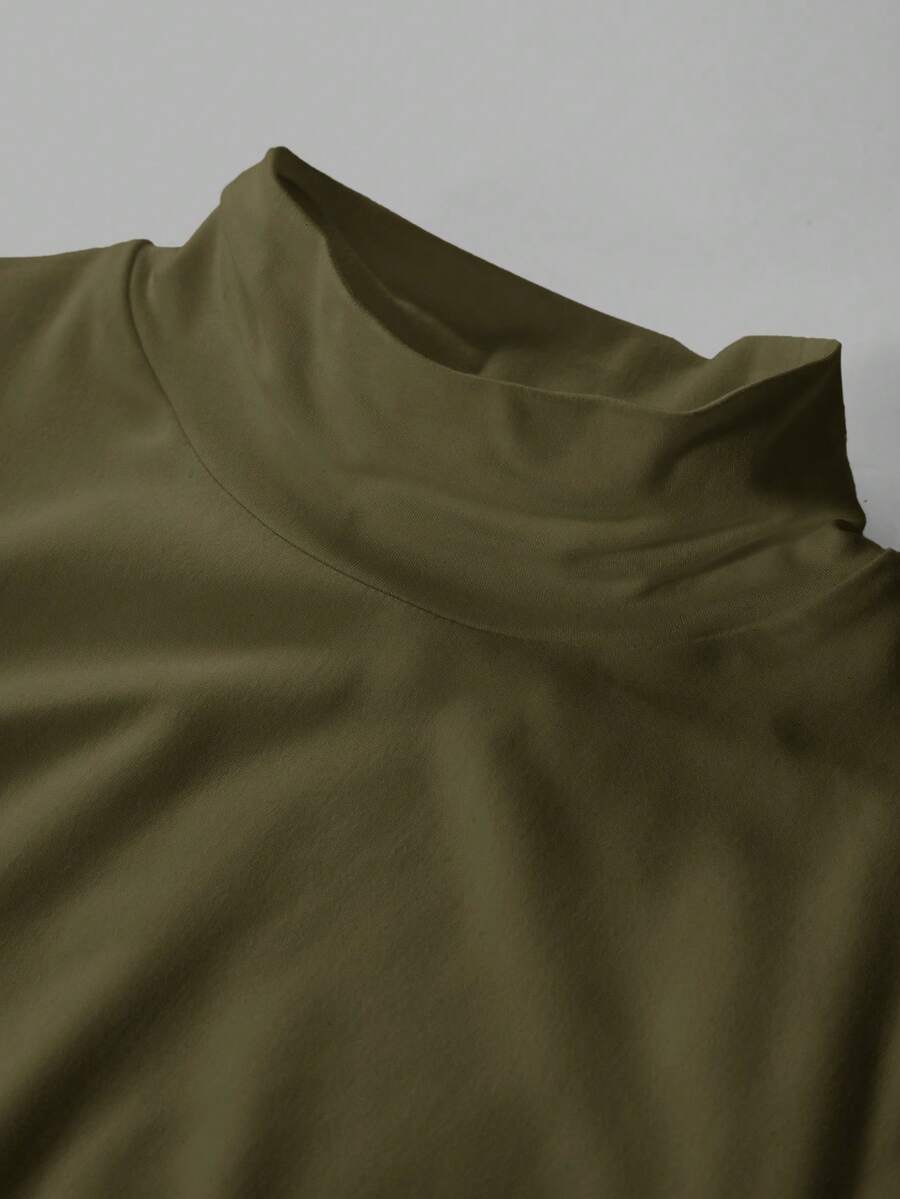 Aberdeen Fleece Lined Thermal Mock Neck Fitted Top