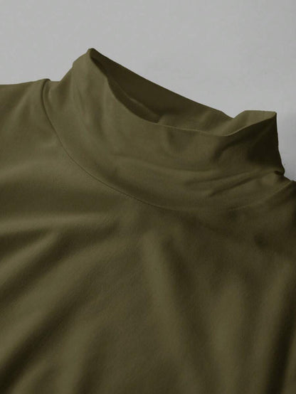 Aberdeen Fleece Lined Thermal Mock Neck Fitted Top