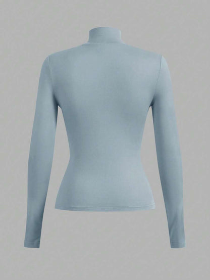 Aberdeen Fleece Lined Thermal Mock Neck Fitted Top