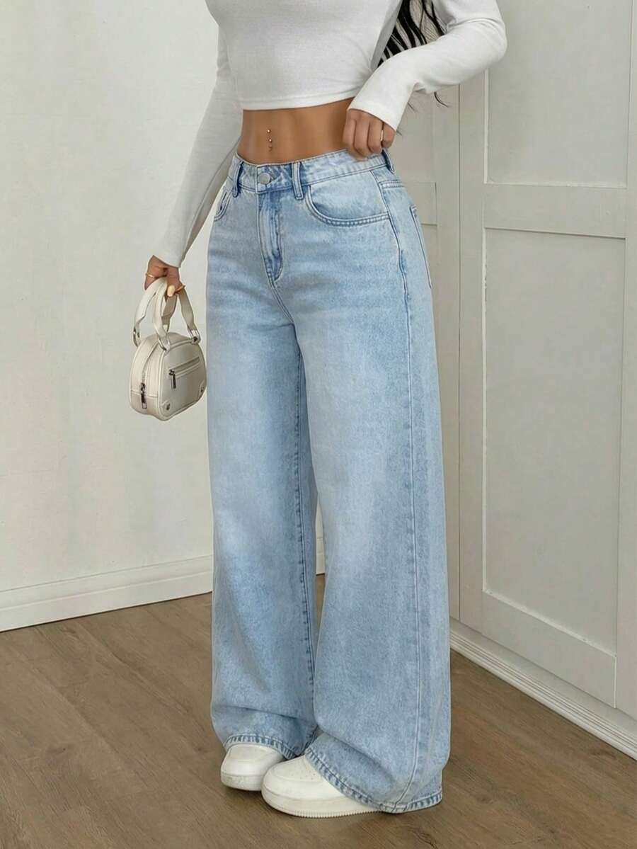 Chelsea Mid Rise Loose Straight Leg Boyfriend Jeans