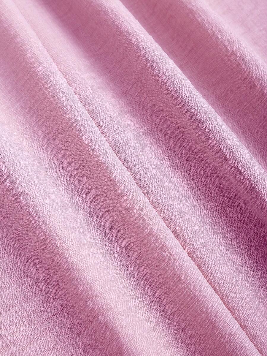 Katya Pleated Wide Leg Pants Tailored High Rise Trousers - Orchid Pink