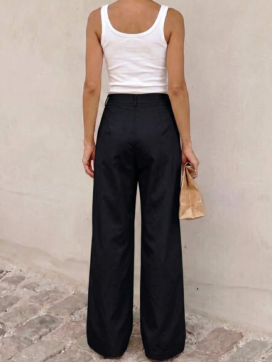 Belsize Loose Wide Leg Pants with Pockets