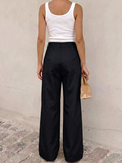 Belsize Loose Wide Leg Pants with Pockets