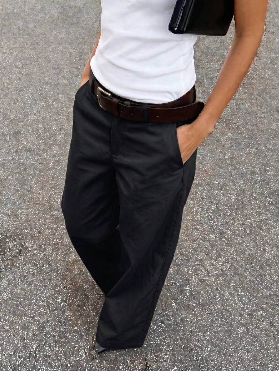 Belsize Loose Wide Leg Pants with Pockets