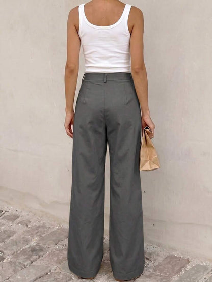 Belsize Loose Wide Leg Pants with Pockets