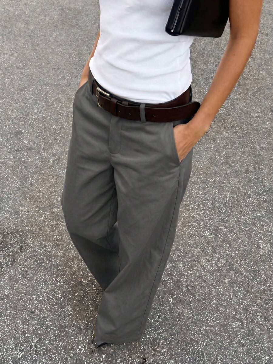Belsize Loose Wide Leg Pants with Pockets