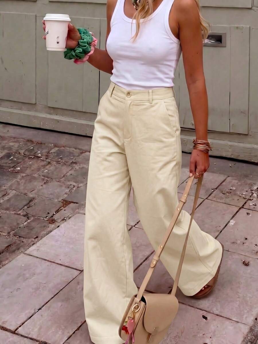 Belsize Loose Wide Leg Pants with Pockets