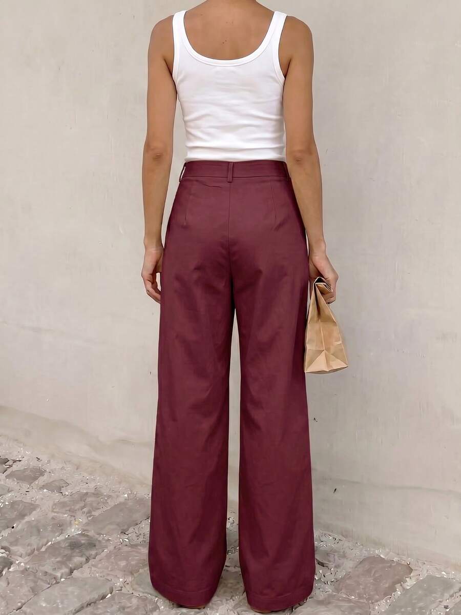 Belsize Loose Wide Leg Pants with Pockets