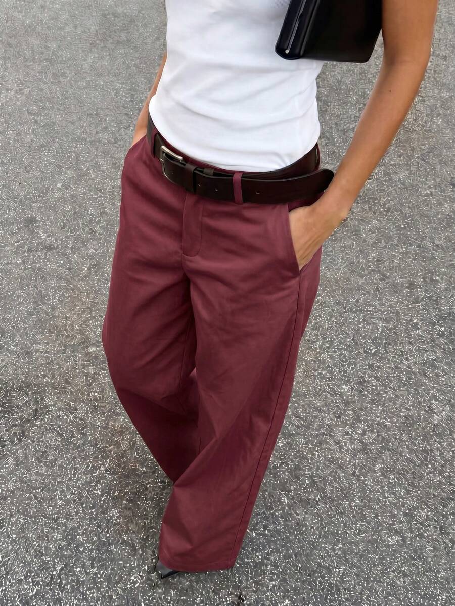 Belsize Loose Wide Leg Pants with Pockets