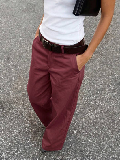 Belsize Loose Wide Leg Pants with Pockets