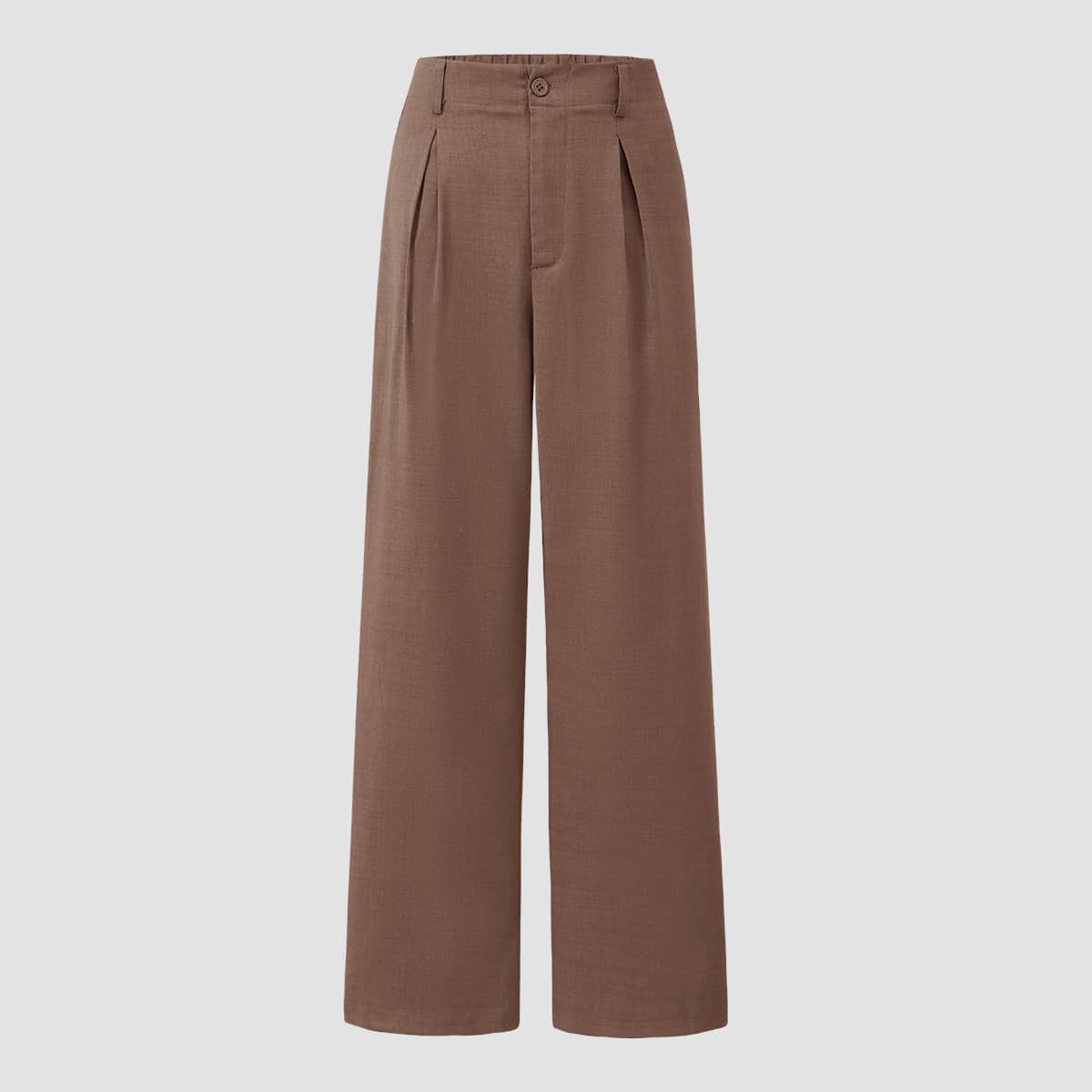 Women's Buckle Waist Wide Leg Trousers, Tailored Dress Pants for Work Office - Army Green
