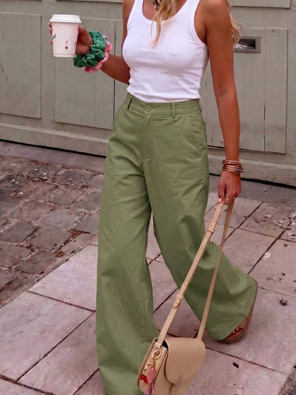 Belsize Loose Wide Leg Pants with Pockets