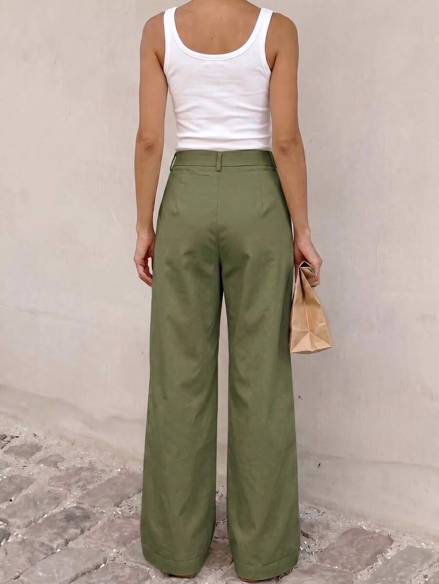 Belsize Loose Wide Leg Pants with Pockets
