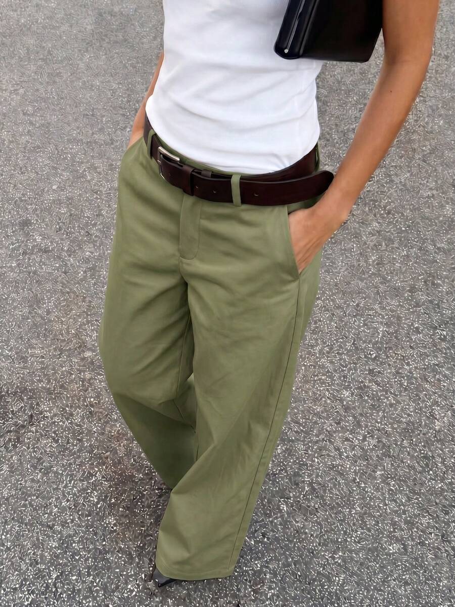 Belsize Loose Wide Leg Pants with Pockets