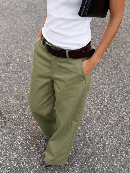 Belsize Loose Wide Leg Pants with Pockets