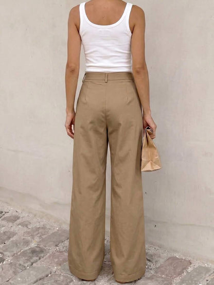 Belsize Loose Wide Leg Pants with Pockets