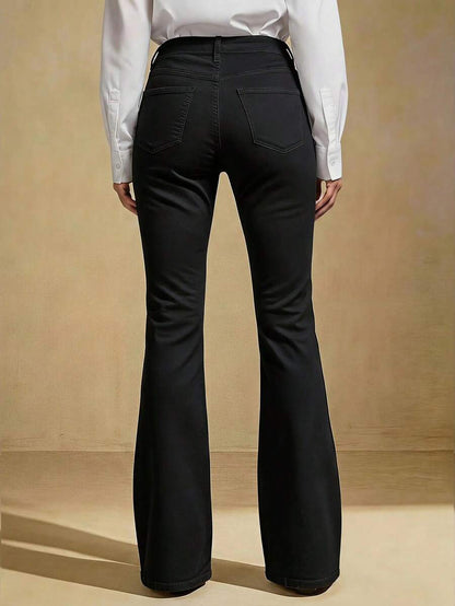 Annapolis High Waist Flare Leg Jeans with Pockets
