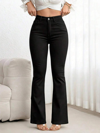 Annapolis High Waist Flare Leg Jeans with Pockets