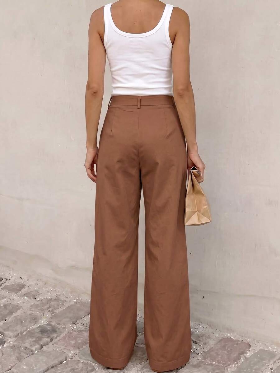 Belsize Loose Wide Leg Pants with Pockets