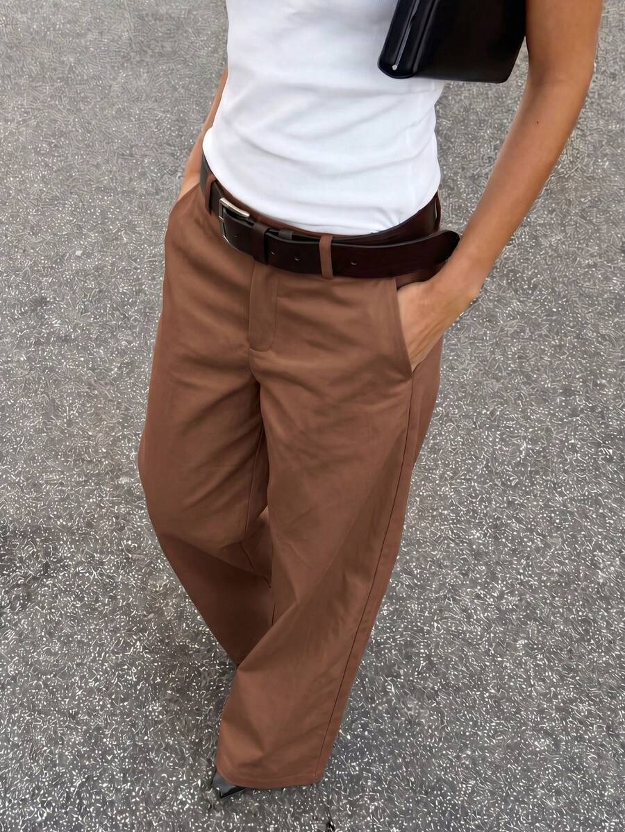 Belsize Loose Wide Leg Pants with Pockets