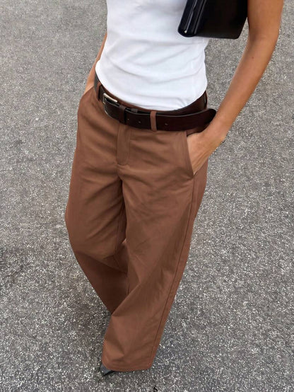 Belsize Loose Wide Leg Pants with Pockets