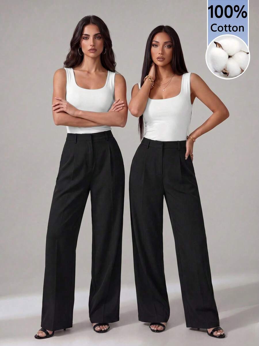 Bergamo Pleated High Waisted Wide Leg Pants