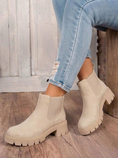 Comfyshoes Women's Fashion Ankle Boots, Chelsea Booties For Women Casual Outdoor Fall Shoes Mensa