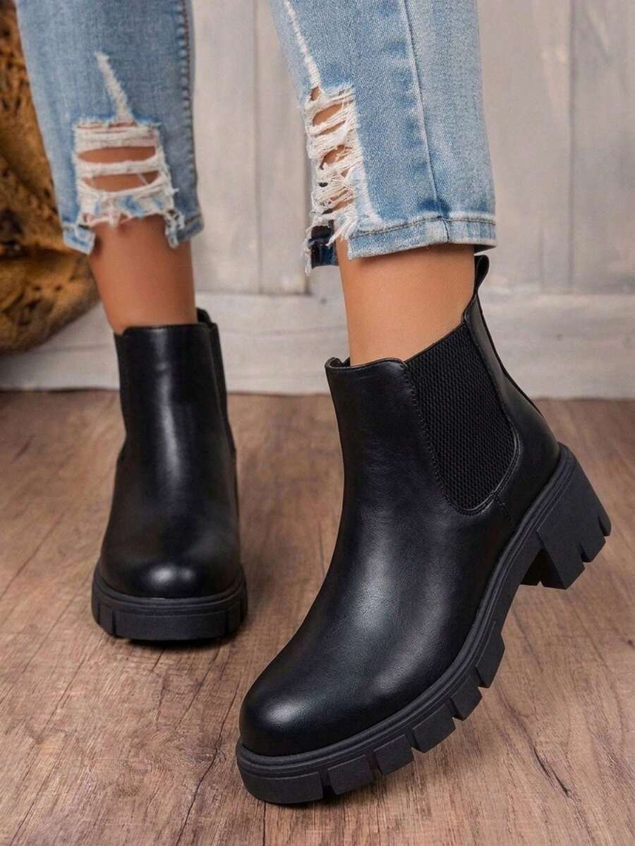 Comfyshoes Women's Fashion Ankle Boots, Chelsea Booties For Women Casual Outdoor Fall Shoes Mensa