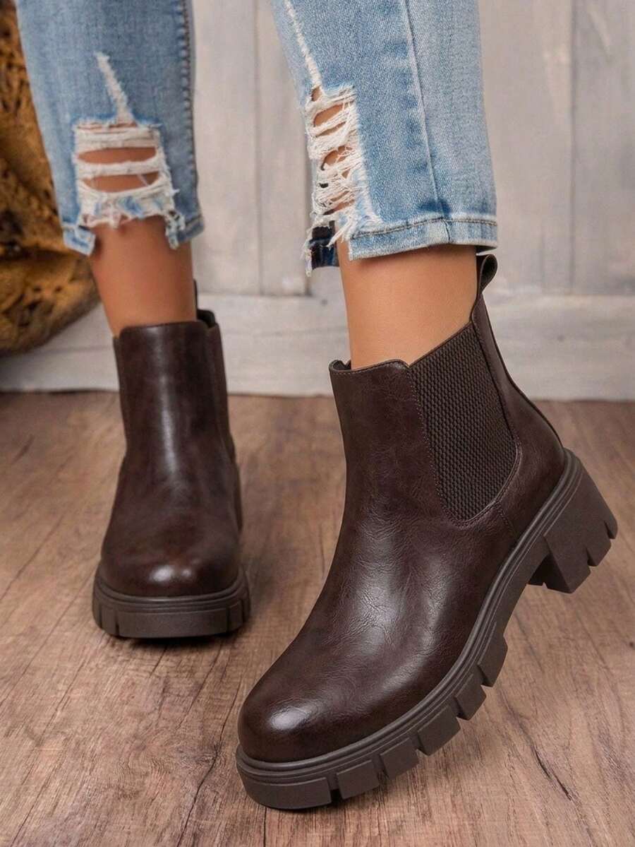 Comfyshoes Women's Fashion Ankle Boots, Chelsea Booties For Women Casual Outdoor Fall Shoes Mensa