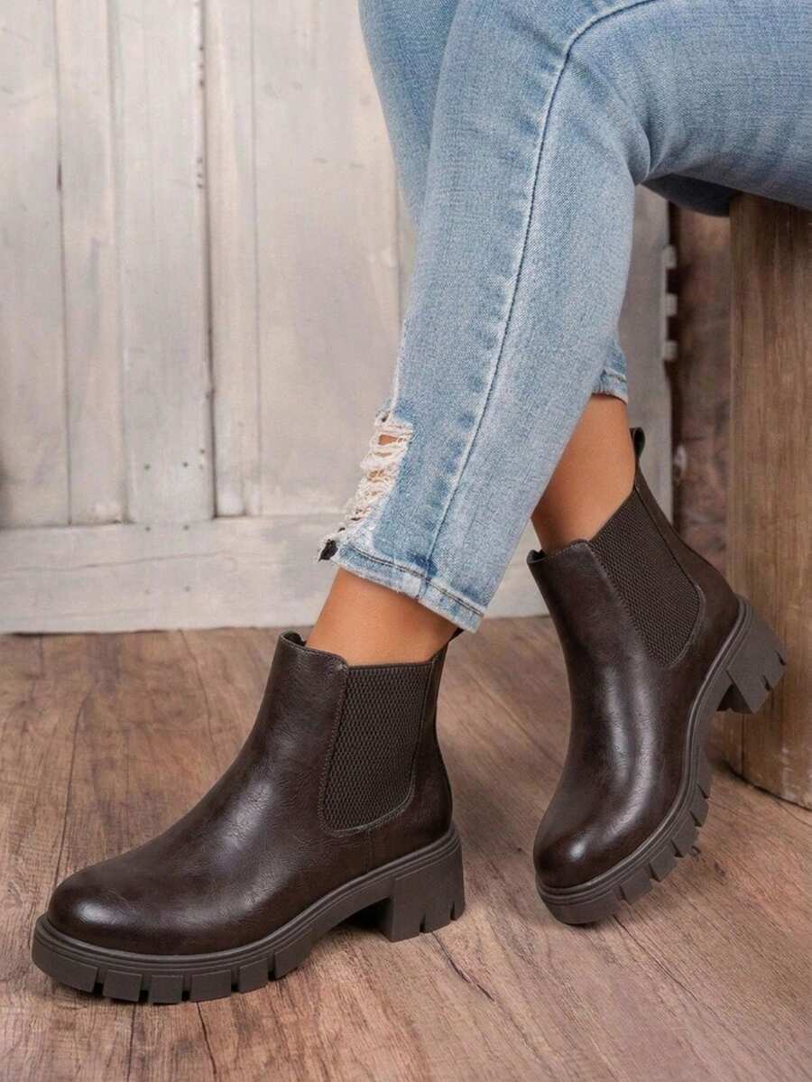 Comfyshoes Women's Fashion Ankle Boots, Chelsea Booties For Women Casual Outdoor Fall Shoes Mensa