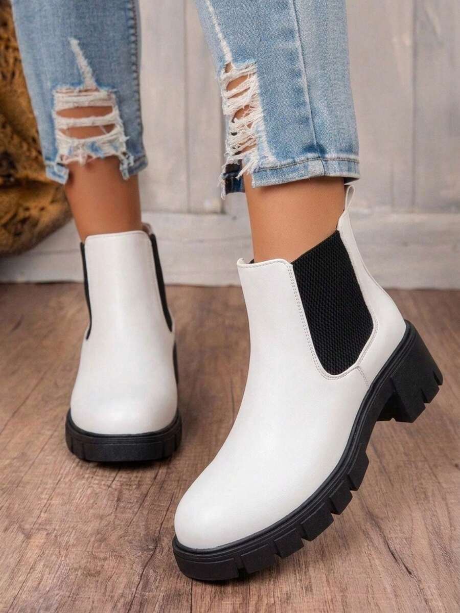 Comfyshoes Women's Fashion Ankle Boots, Chelsea Booties For Women Casual Outdoor Fall Shoes Mensa