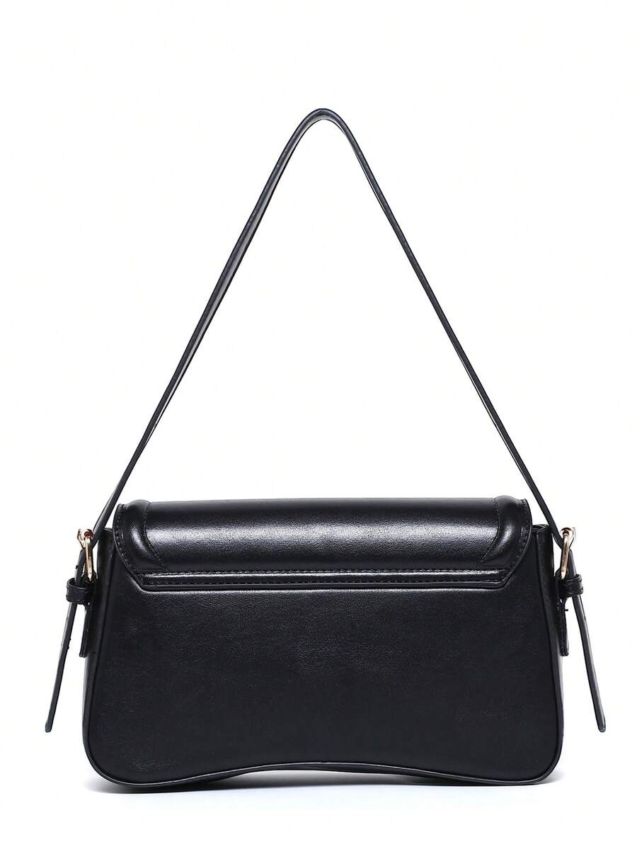 Riga Patent Faux Leather Flap Shoulder Bag