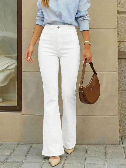 Annapolis High Waist Flare Leg Jeans with Pockets