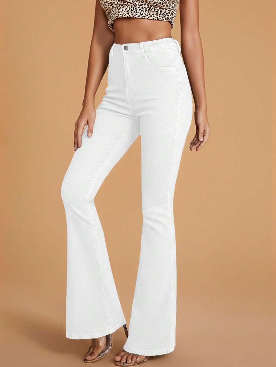 Annapolis High Waist Flare Leg Jeans with Pockets