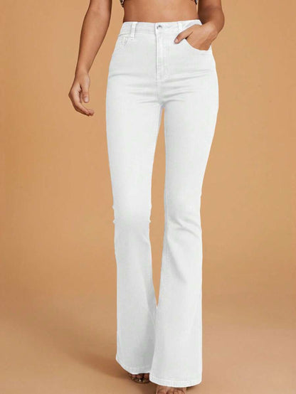 Annapolis High Waist Flare Leg Jeans with Pockets