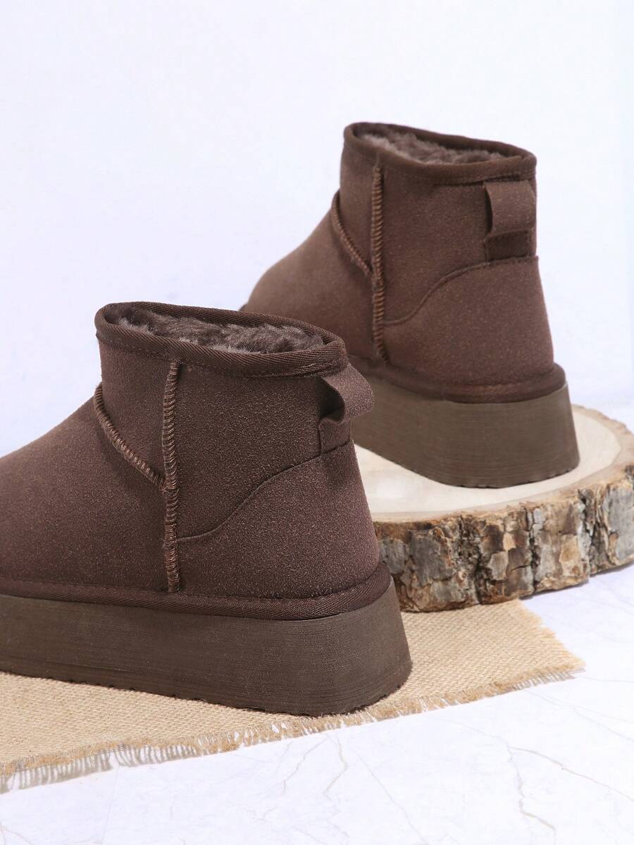 Solezae Women's Versatile Faux Suede Slip On Lug Sole Ankle Booties For Warm Mother's Day Present For Christmas Mensa
