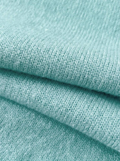 Women's Oversized Crew Neck Pullover Sweater, Relaxed Knit Sweater for Fall Winter - Dark Grey