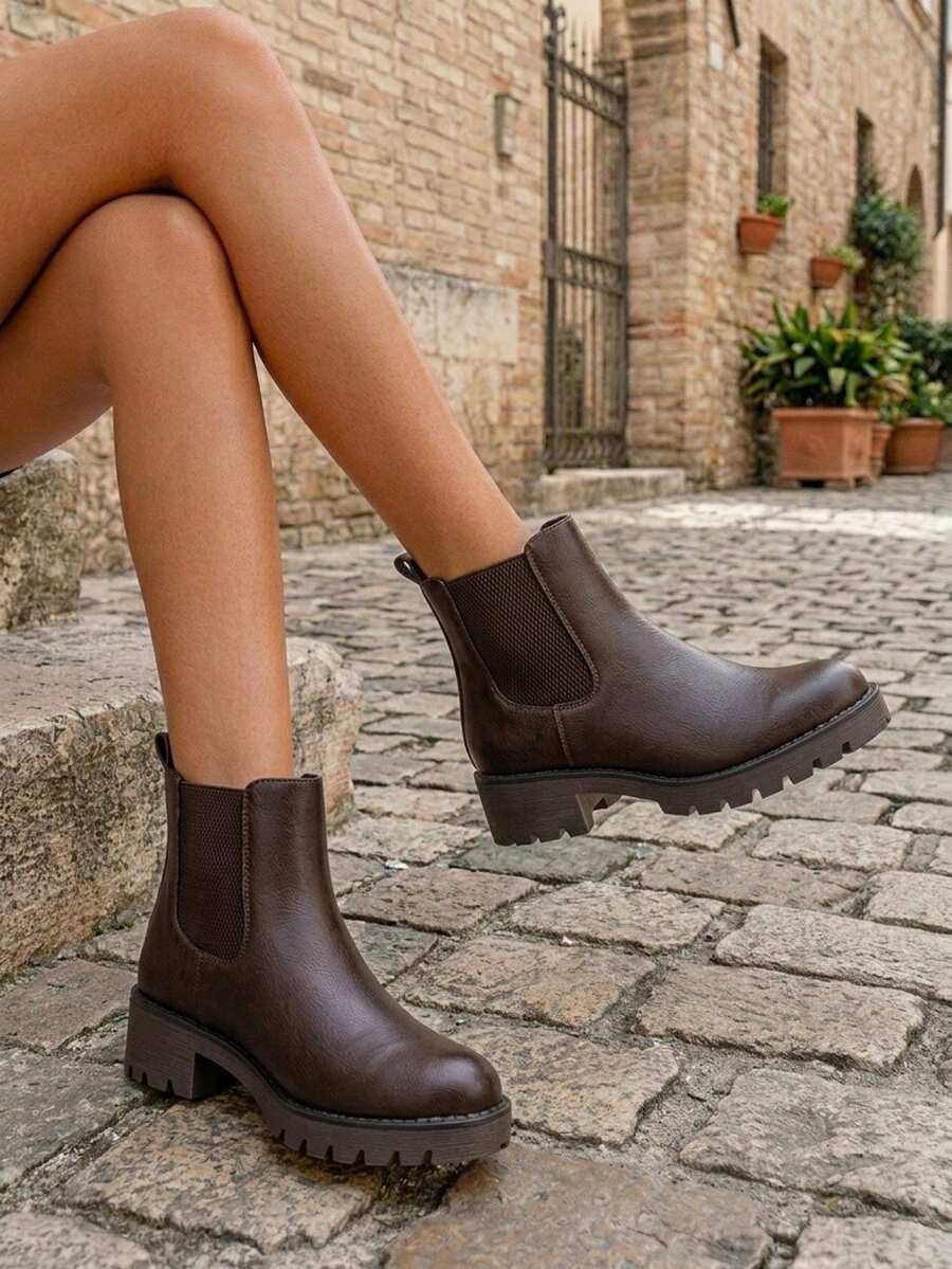 Women's Chelsea Ankle Boots Pull-On Booties For Women Mensa
