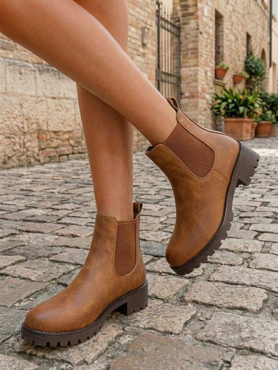Women's Chelsea Ankle Boots Pull-On Booties For Women Mensa