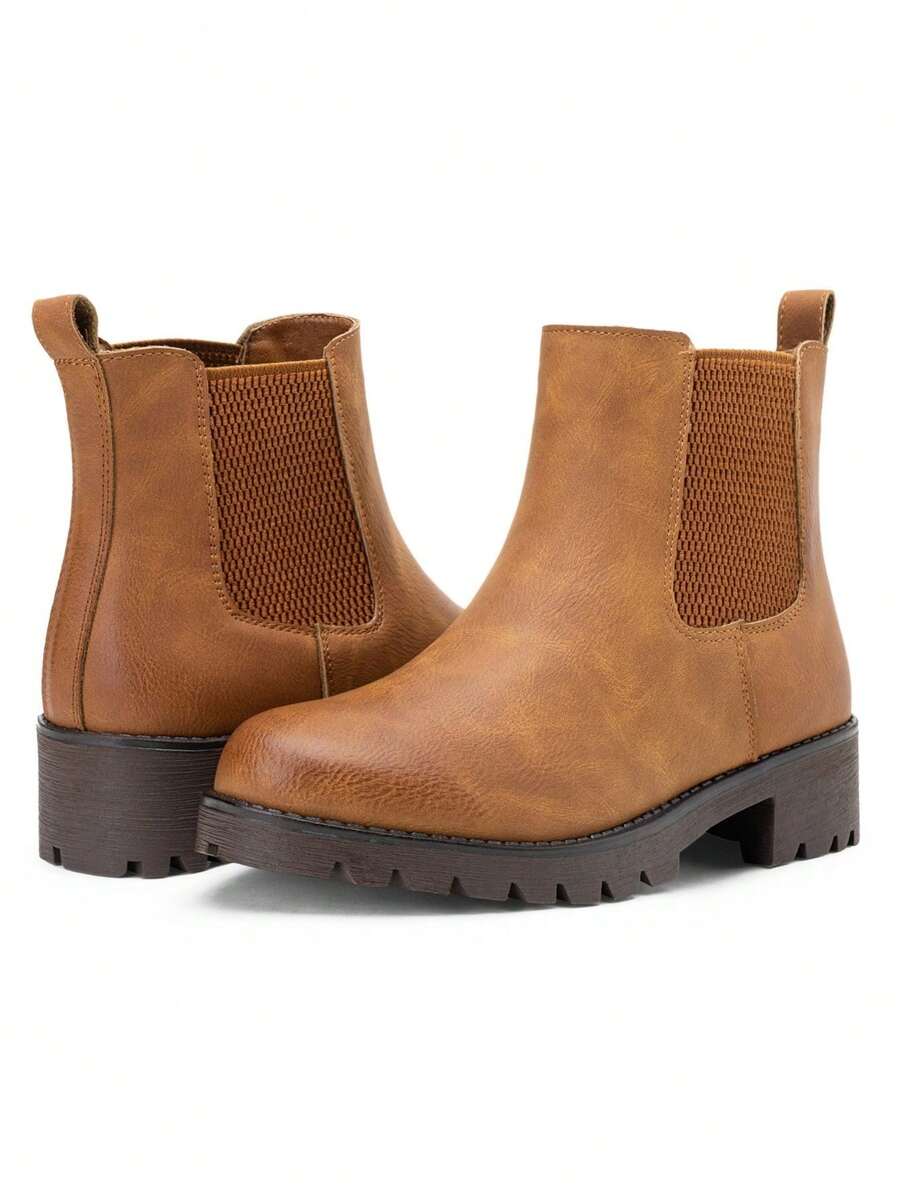 Women's Chelsea Ankle Boots Pull-On Booties For Women Mensa